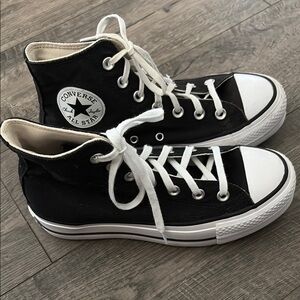 Converse Black and White Platform High-Tops